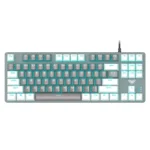 کیبورد aula f3287 white grey