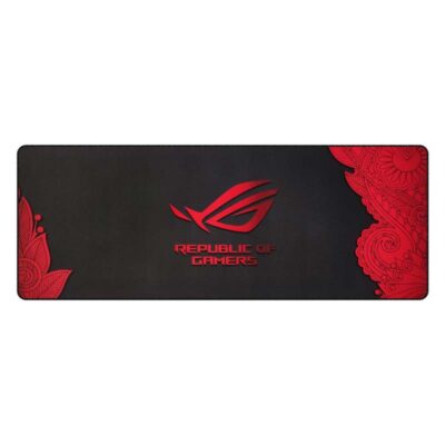موس پد گیمینگ 30x80 طرح ROG Red Flora