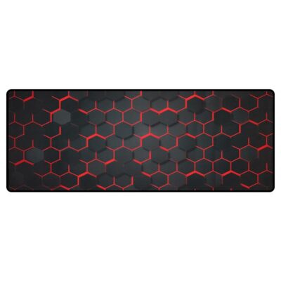 موس پد گیمینگ 40×90 طرح Red Hexagon