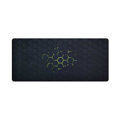 موس پد گیمینگ 40×90 طرح HoneyComb green